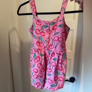 Old Navy Pink Cherry Print Kids Romper